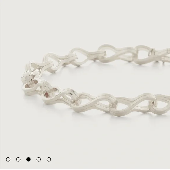 NIB Monica Vinader Infinite Link Bracelet Sterling Silver Chain Classic Timeless - Picture 5 of 7